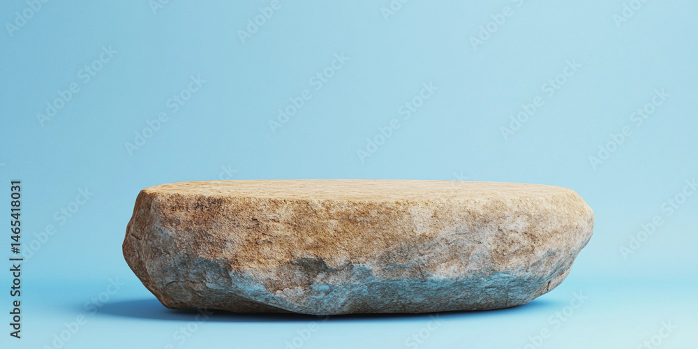 Poster stone rock podium mockup suitable for various displays generative ai
