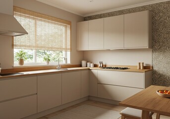 Modern kitchen interior with window kitchen house
