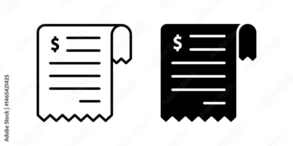 Poster invoice icon set. for mobile concept and web design on white background