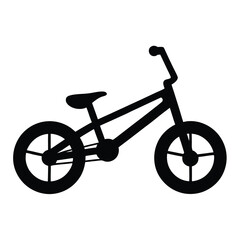 Simple Black Bicycle Silhouette Illustration on White Background for Graphic Design © Tanjila