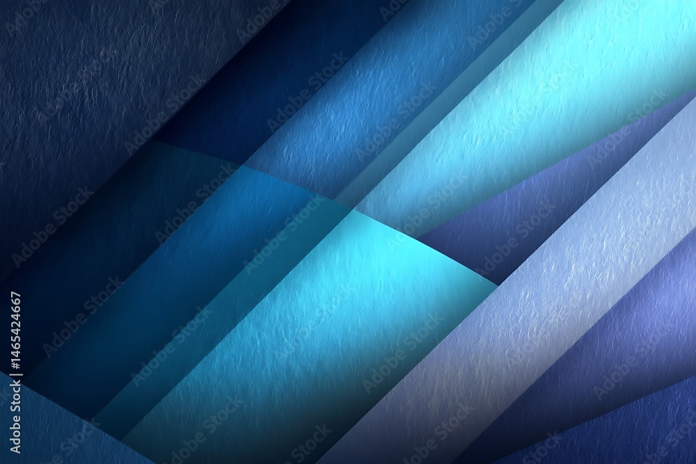 Poster abstract blue overlapping geometric textured stripes background design element