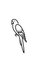 Linework Parrot AI Generated