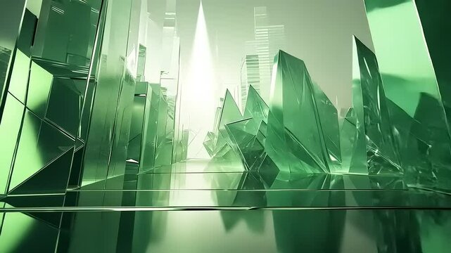 Futuristic emerald city