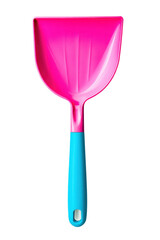 Isolated Pink and Blue Dustpan Flat