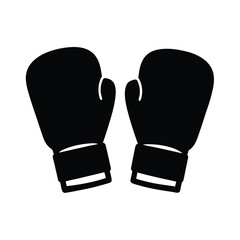 pair of boxing gloves silhouette 