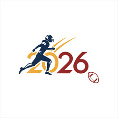 Obraz premium football player silhouette logo