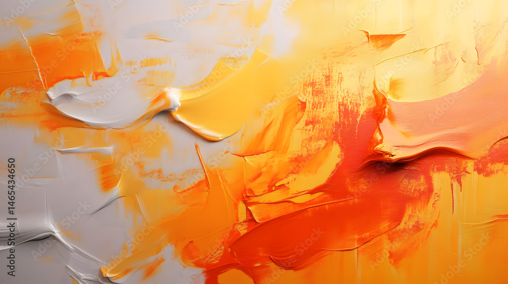Aufkleber a rough abstract background with visible paint texture in yellow and orange.