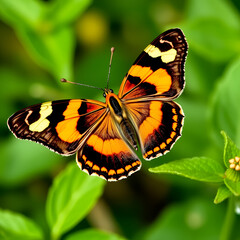 Naklejka premium Banded Orange Heliconian or Dryadula Phaetusa butterfly