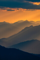 Sonnenuntergang Hochlantsch - Teichalm - Almenland - Oststeiermark - Österreich