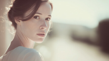 portrait positioned on left side of frame inspired emotion