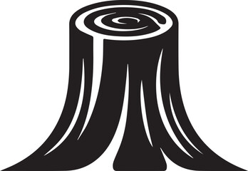 Wooden Log Silhouette Vector | Rustic Black Vector Art Illustration for Forest Themes