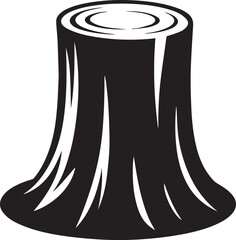 Wooden Log Silhouette Vector | Rustic Black Vector Art Illustration for Forest Themes