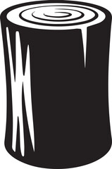 Wooden Log Silhouette Vector | Rustic Black Vector Art Illustration for Forest Themes