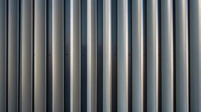 A closeup of a row of vertical louvers made from lightweight aluminum each tilted at different angles effectively channeling wind upwards while providing shade.