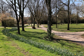 Kleiner Park im Zentrum der Stadt Dülmen im Münsterland