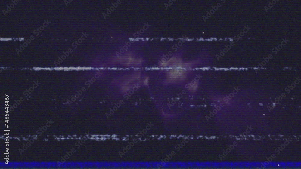 Poster horizontal glitch lines streaming across dark screen, illustrating glitch art effect with noise