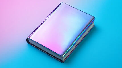 Holographic book with ethereal sheen, perfect for technicolor dream journal, fantasy lore recordings, or National Sci-fi Day musings