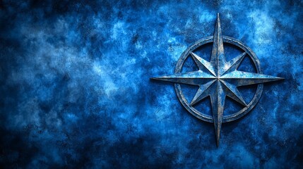 A breathtaking compass design is juxtaposed against a backdrop of dramatic, swirling dark clouds