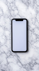 Sleek smartphone on marbled tapestry, digital minimalism meets aesthetic elegance, as lunar New Year echoes prosperity and innovation