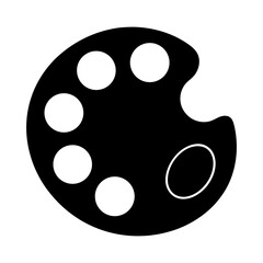 Fototapeta premium Paint Palette silhouette vector