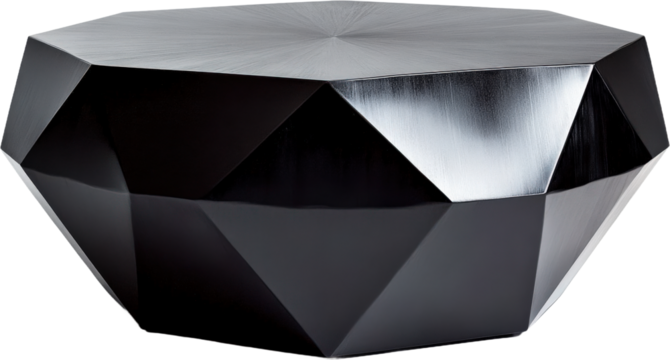 Modern Geometric Black Coffee Table
