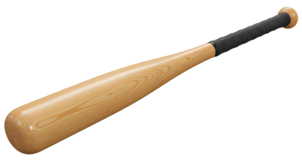 Wooden Baseball Bat PNG Transparent, White Background