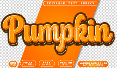 Pumpkin Halloween Autumn Harvest Pie Orange Brown Fully Editable Vector Text File