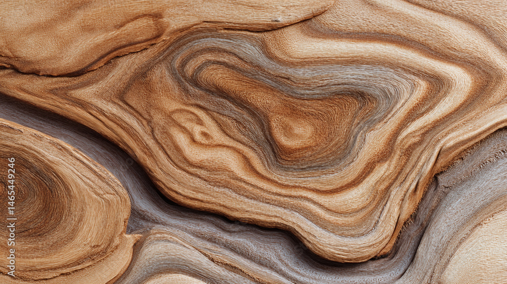 Aufkleber abstract wood grain pattern with swirling lines and earthy tones creating a natural texture effect