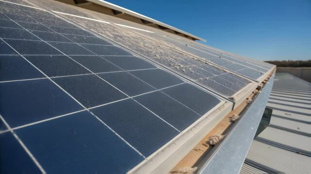 Dust accumulation on solar panels gradually reduces their efficiency, requiring regular cleaning for optimal performance and sustainable energy generation