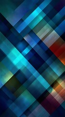 Abstract Geometric Pattern with Diagonal Overlapping Colorful Textured Stripes