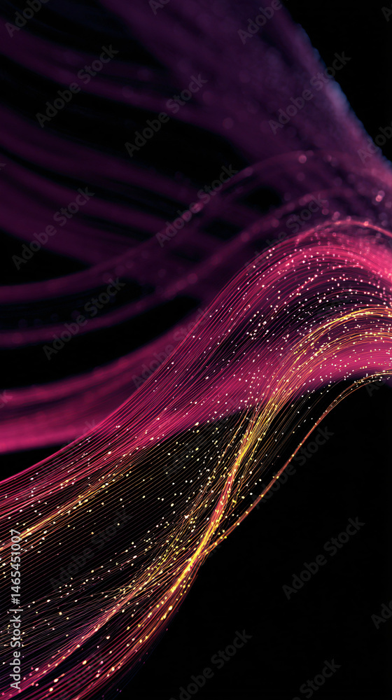 Poster synopsis flowing telephone circuit an abstract design showcasing flowing, dynamic lines.