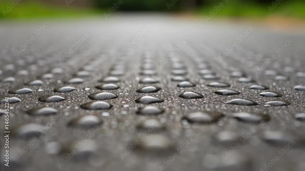 Poster A macro shot of a porous structure in a selfcleaning pavement highlighting how its design allows contaminants to wash away with rainwater efficiently.