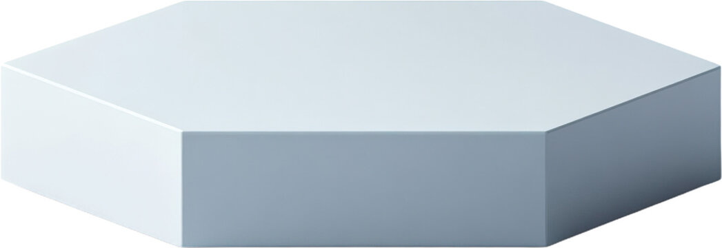 Geometric Hexagonal Prism in Light Gray