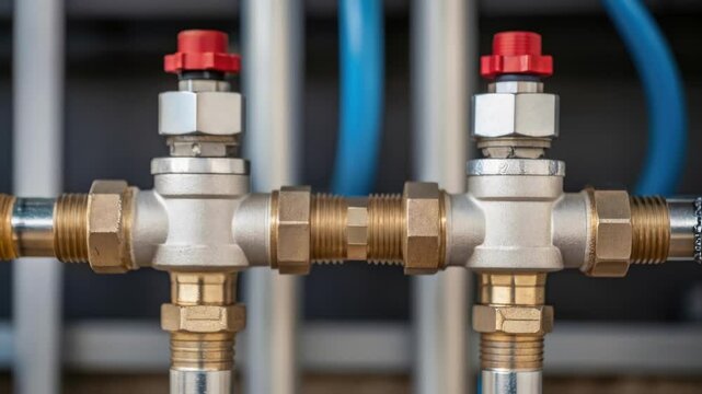 A medium closeup focusing on the water inlet and outlet connections illustrating the practical design that facilitates easy integration into existing plumbing systems.