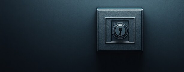 A sleek, modern black knob is prominently displayed in a close-up shot against a minimalist background