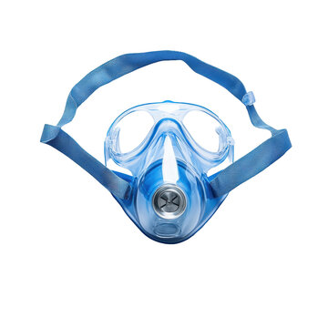 blue scuba diving mask isolated clip art preview