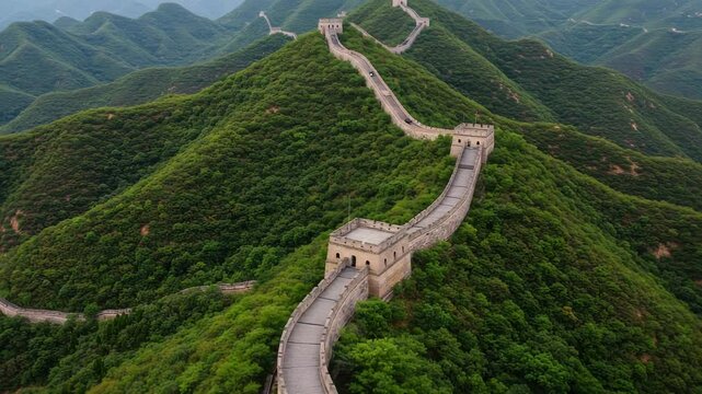 Great wall of china majestic landscape