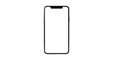 Minimalist black smartphone frame outline on transparent background with plenty of space for customizable design elements or app branding, ideal for showcasing mobile device features and interfaces.