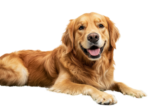 Isolated Golden Retriever