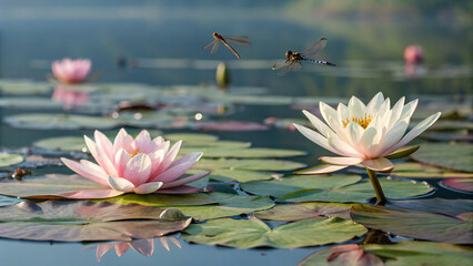 pink water lilly