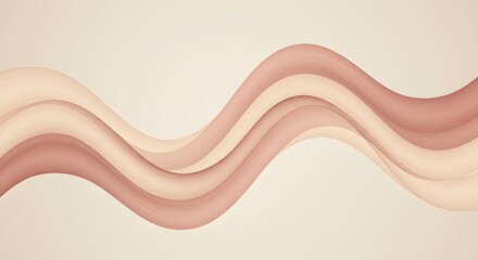 Flowing ribbons in blush harmony
