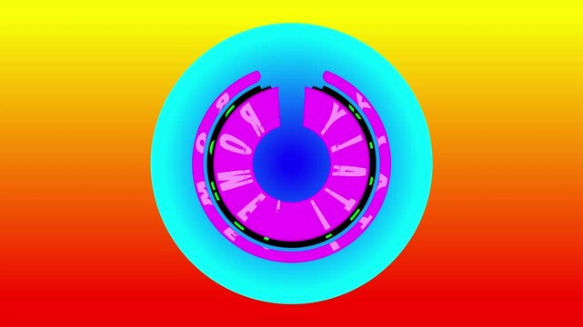 3d animation of rotating name of rome italy is very beautiful with rotating circle repeating

