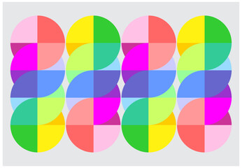 Abstract colorful circles design