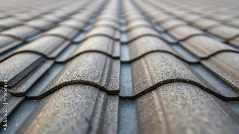 Aufkleber An artistic closeup of a roofing underlayment layer focusing on its fibrous texture and peelandstick adhesive backing providing an additional barrier against moisture.