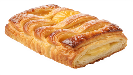 danish pastry isolated on white