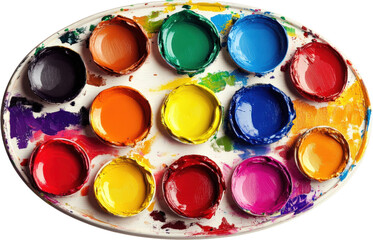 Colorful Artist's Paint Palette
