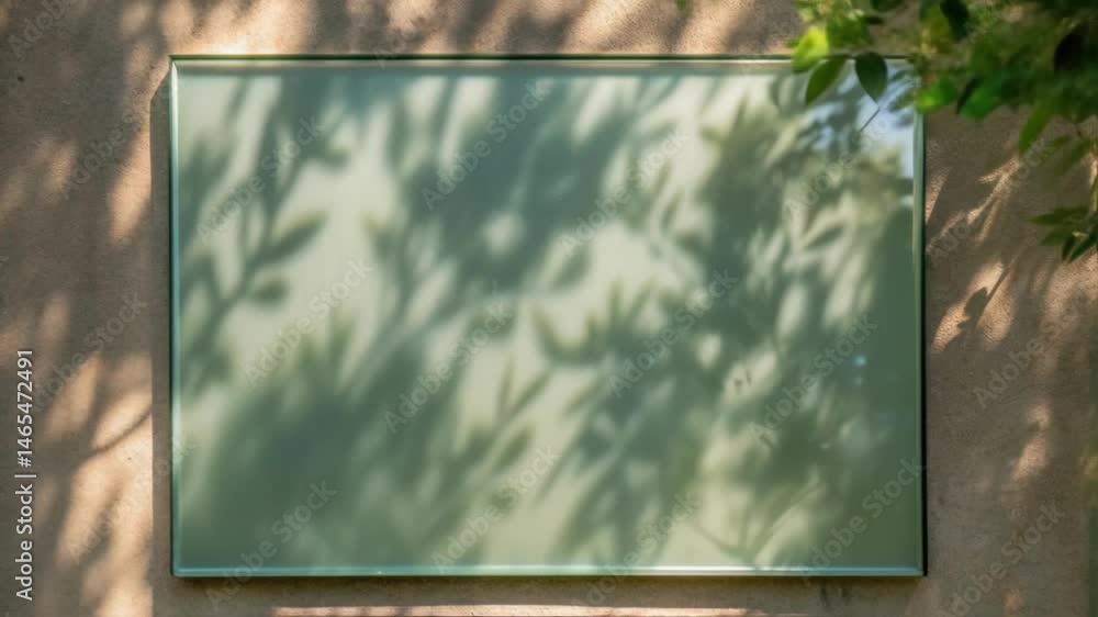 Poster closeup of a recycled glass panel installed in an experimental design emphasizing its reflective qua
