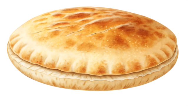 pita bread isolated on white background