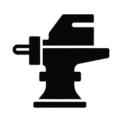 Silhouette Clamp Icon Vector Illustration