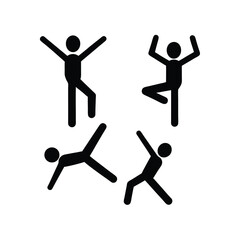 Stick Figure Performance Icons Collection